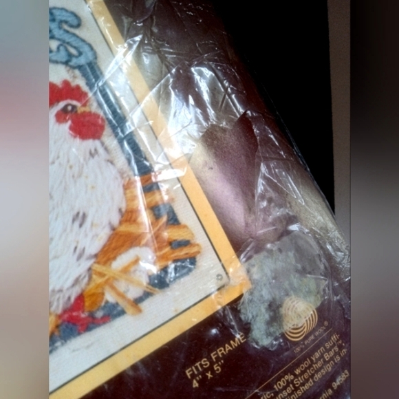 NEW Vtg Sunset Stitchery Kit French Hens Les Poules #540 4x5 Cottagecore Crewel - Picture 5 of 5